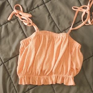 Wild fable peach crop top